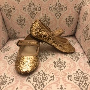 GAP Toddler Girl Gold Sparkle Mary Jane